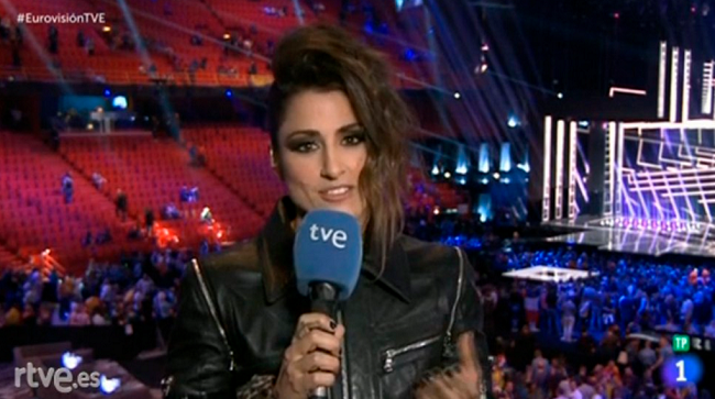 Barei minutos antes de su actuación en Eurovisión