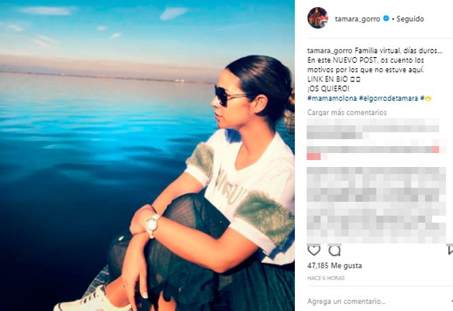 La enfermedad vuelve a golpear a Tamara Gorro