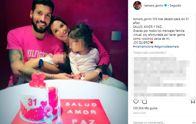 La enfermedad vuelve a golpear a Tamara Gorro
