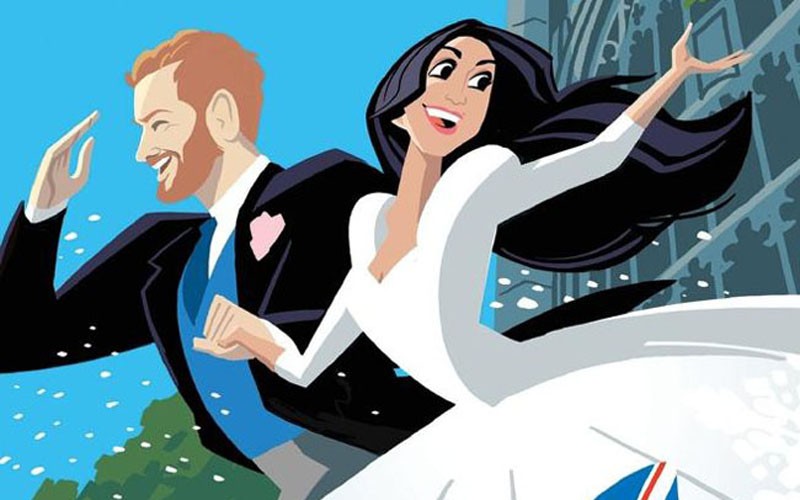 Imagen del cómic 'The Royals: Prince Harry and Meghan Markle’.