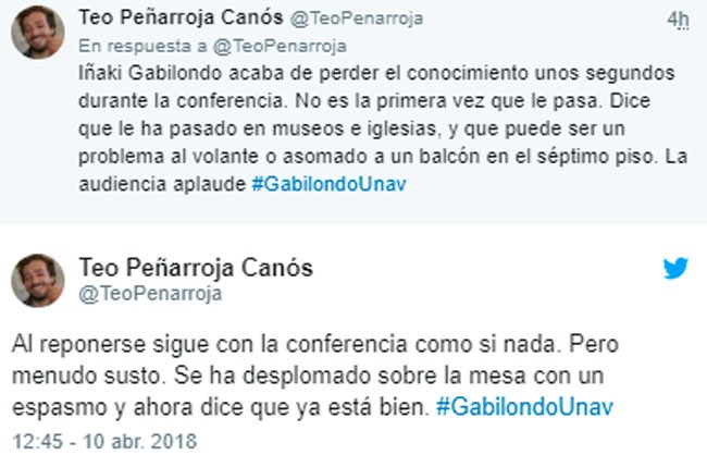 El gran susto de Iñaki Gabilondo: se desmaya en plena conferencia