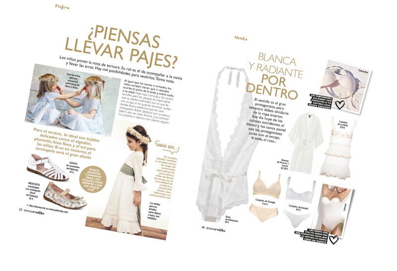 PAJES Y LENCERIA DE BODA