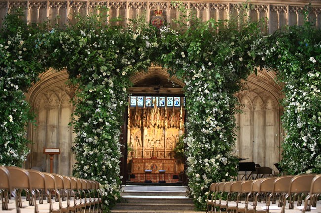 Así de impresionante es la decoración floral de la capilla de la boda de Harry y Meghan Markle