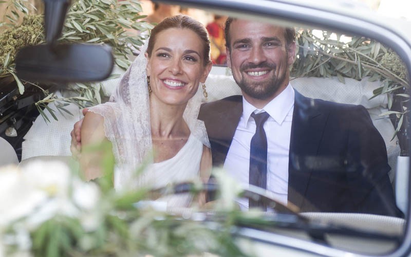 Raquel Sánchez Silva y Mario Biondo en una imagen de su boda. (Gtres)