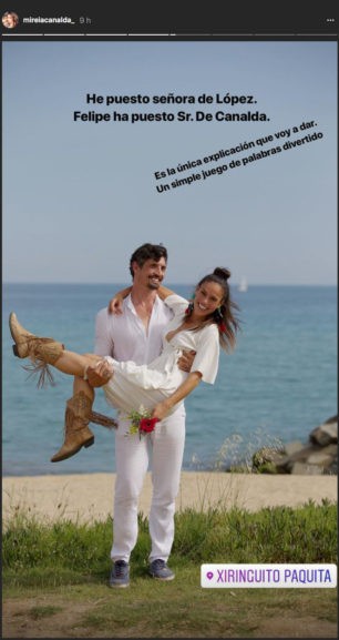 La divertida boda sorpresa de Mireia Canalda y Felipe López