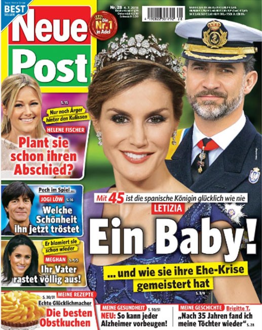 La Reina Letizia podría estar embarazada, según la prensa alemana
