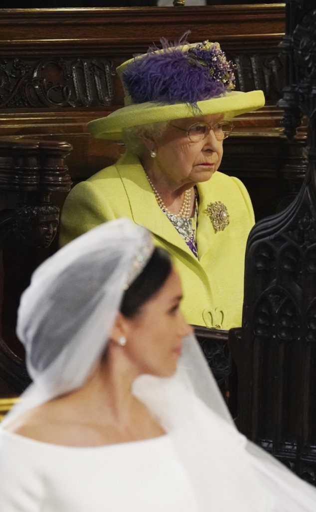 La Reina Isabel II en la boda de Harry y Meghan Markle