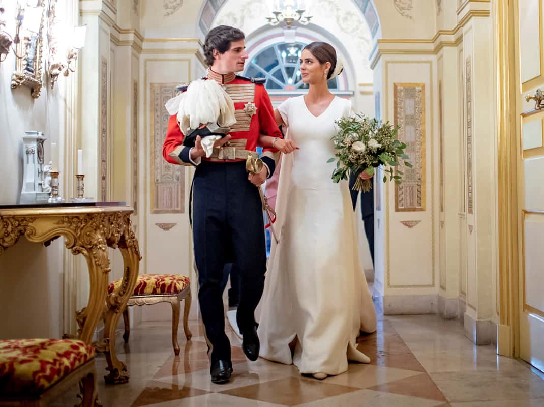 Imagen de la boda de Fernando Fitz James y Sofía Palazuelo (EFE)