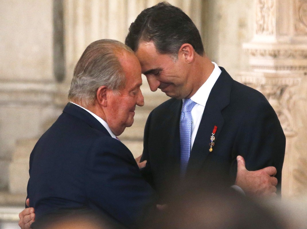El Rey Juan Carlos y el Rey Felipe