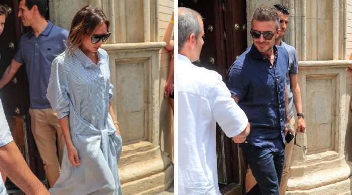 Los Beckham abandonan Sevilla tras asistir a la boda de Pilar Rubio y Sergio Ramos