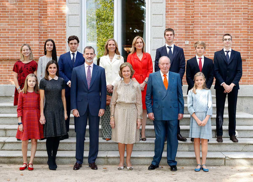 La familia Real en el cumple de Doña Sofía