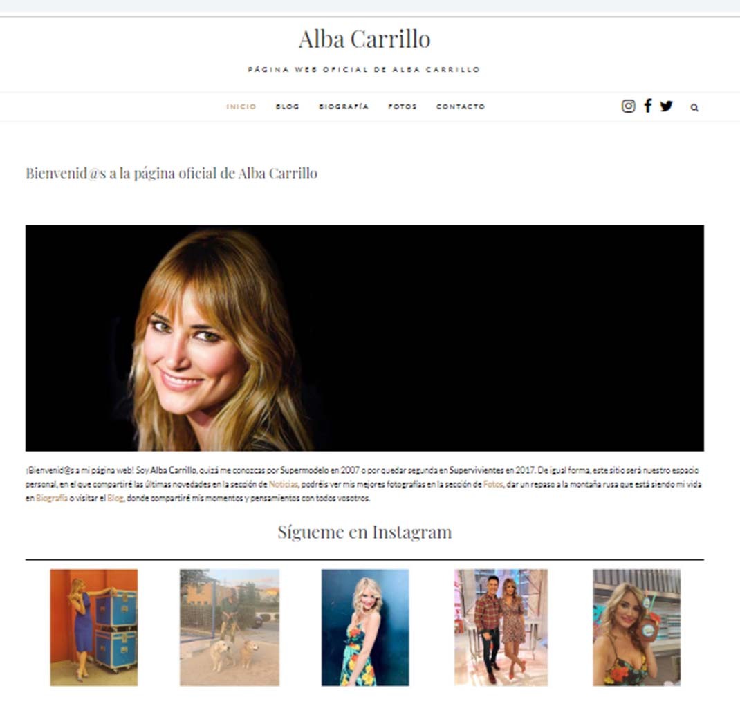 Alba Carrillo web oficial