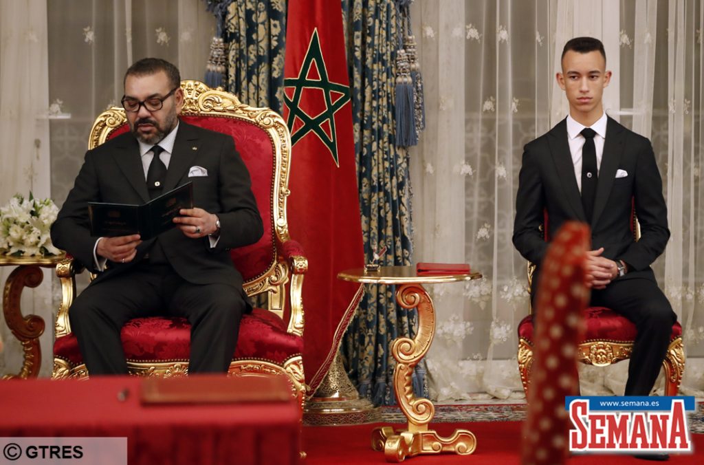 El Rey Mohamed VI y el príncipe Moulay Hassan