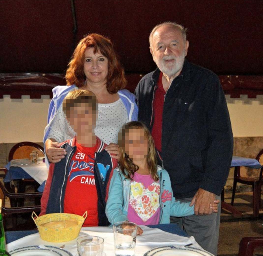 Cristina García Ramos, Diego Carcedo y sus nietos Darío y Lara