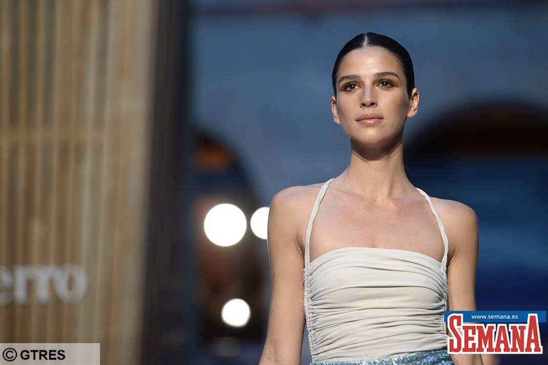 Sandra Gago at collection runway a creation from “ Pedro del Hierro“ during Pasarela Cibeles Fashion Week Madrid in Madrid on Tuesday, 09 July 2019.