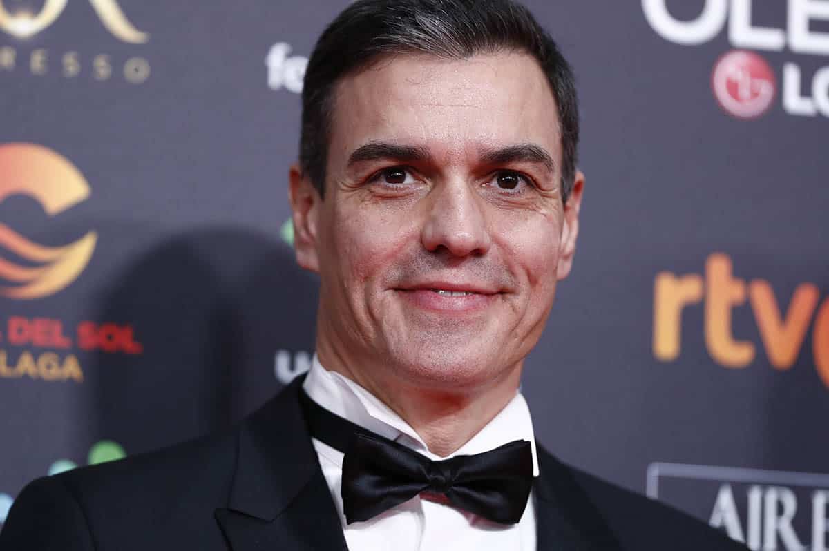 President Pedro Sanchez at photocall of the 34th annual Goya Film Awards in Malaga on Saturday, 25 January 2020.