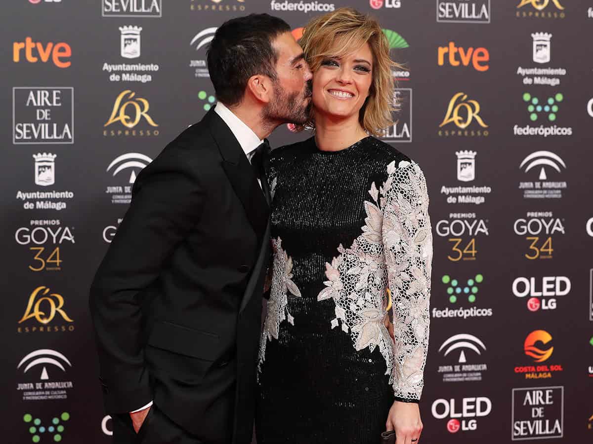Journalist Maria Casado and Manuel Zamorano at photocall of the 34th annual Goya Film Awards in Malaga on Saturday, 25 January 2020.