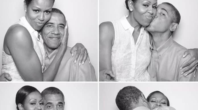 Fotos del día: La tierna felicitación de Barack Obama a su mujer