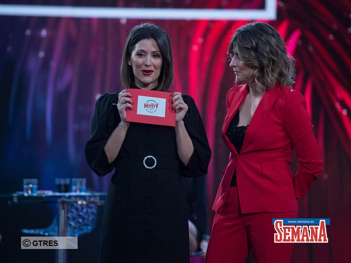 Sandra Barneda,Nagore Robles on tv show Debate: Isla de las tentaciones in Madrid on Friday, 14 February 2020.
