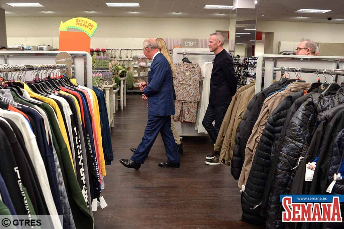 The Prince of Wales visits TK Maxx store