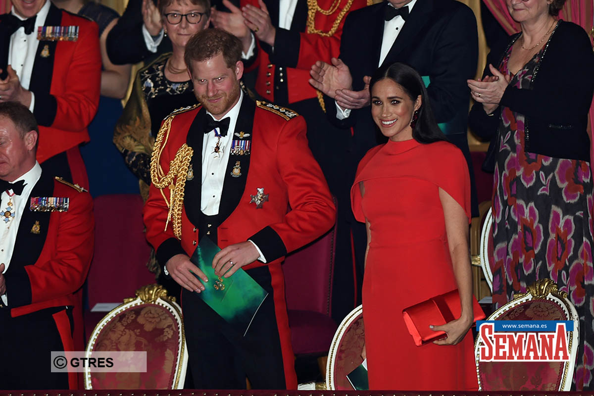 Britain's Prince Harry and his wife Meghan attend the Mountbatten Festival of Music at the Royal Albert Hall in London, Britain March 7, 2020. Eddie Mulholland/Pool via REUTERS *** Local Caption *** .