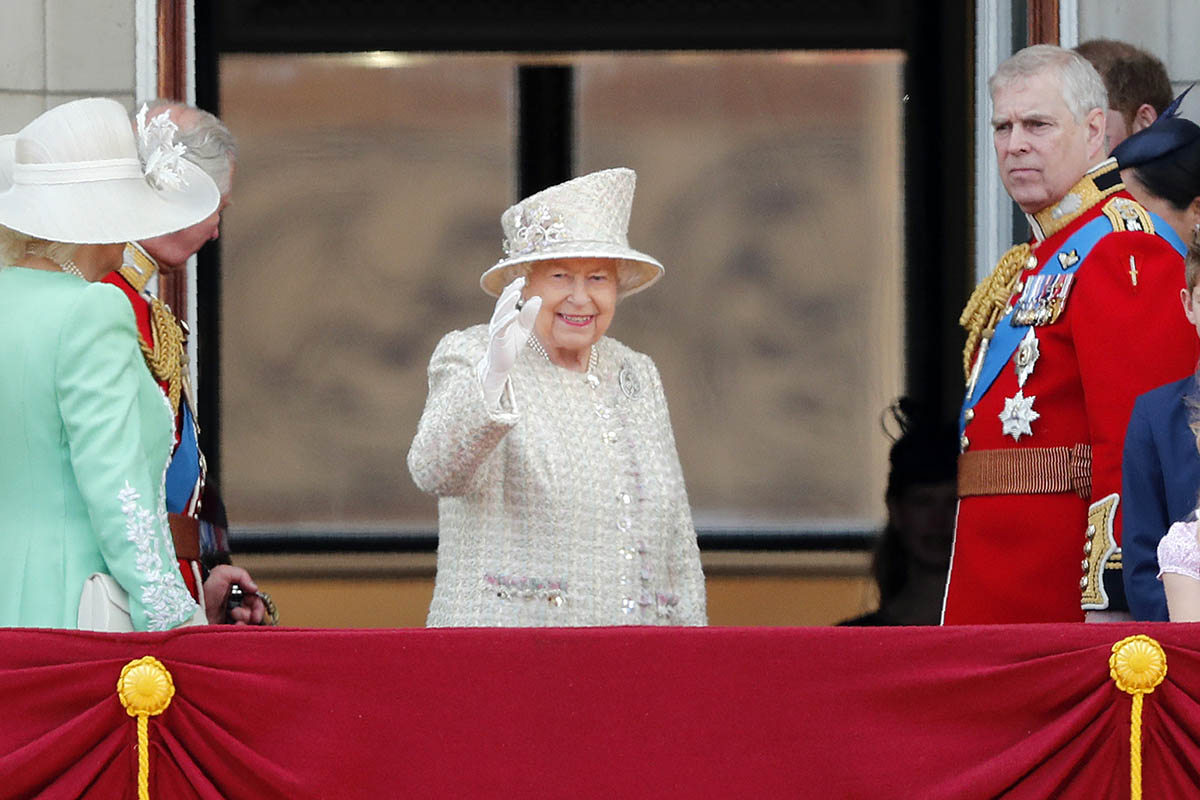 Queen Elizabeth II attending Trooping The Colour in London.   *** Local Caption *** .
