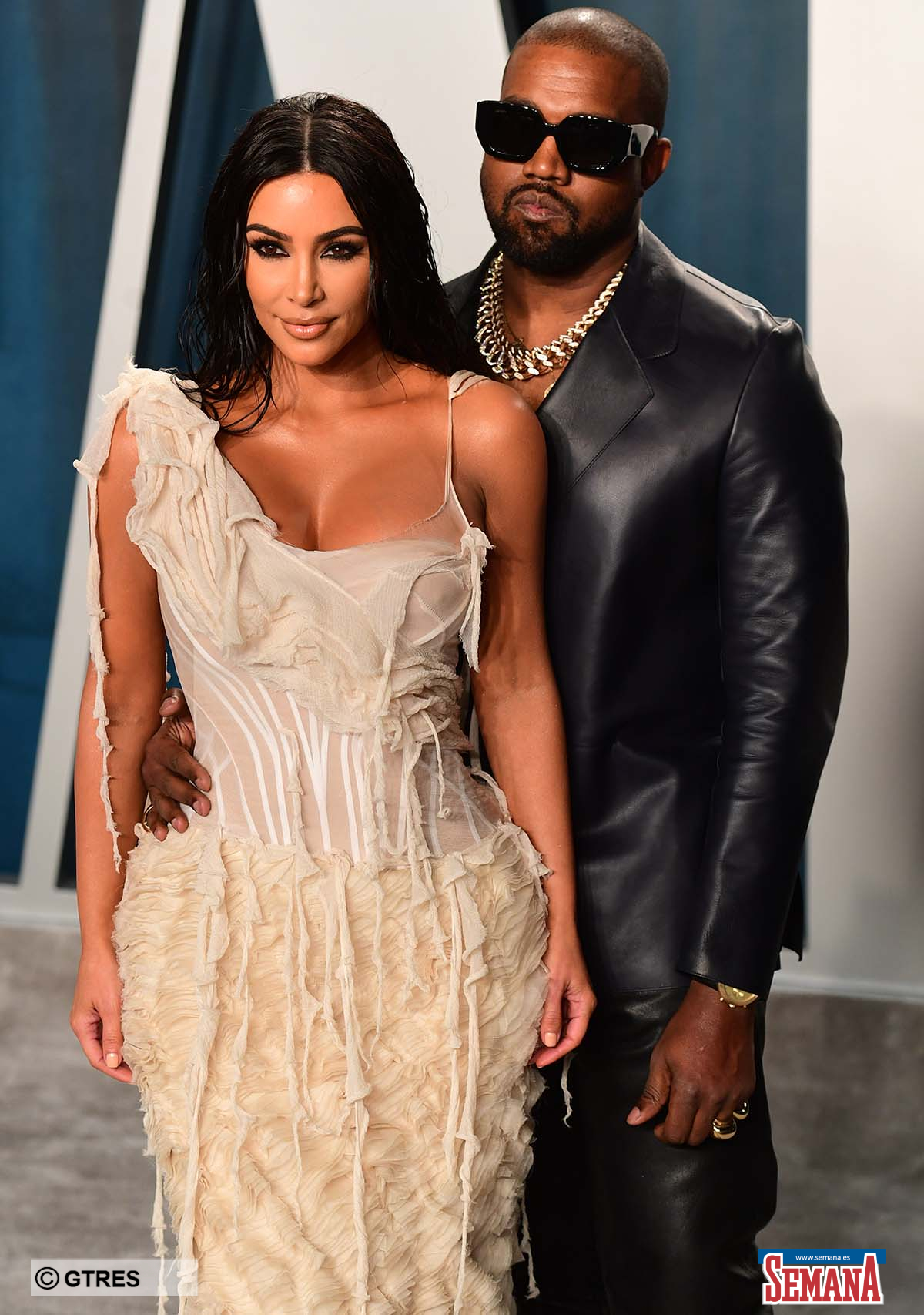 Kim Kardashian and singer Kanye West attending the Vanity Fair Oscar Party 2020  on February 9, 2020 in Beverly Hills, CA.