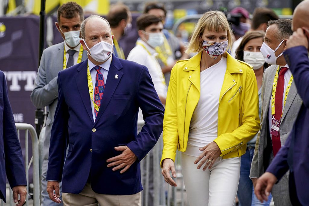 Princess Charlene of Monaco and HSH Prince Albert II of Monaco during the first stage of Tour de France, in Nice, France on August 29, 2020. Photo by Julien Poupart/ABACAPRESS.COM