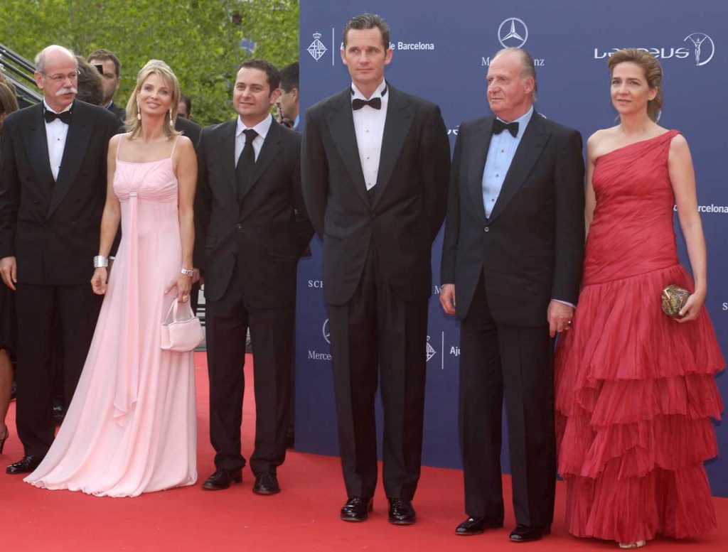 El Rey Juan Carlos coincidió con Corinna Larsen en unos premios del deporte, a los que también asistieron la Infanta Cristina y su entonces esposo, Iñaki Urdangarin 