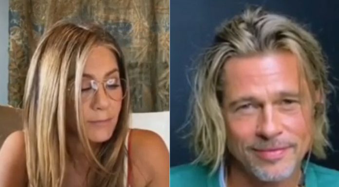 El tonteo de Brad Pitt y Jennifer Aniston en su reencuentro virtual incendia las redes