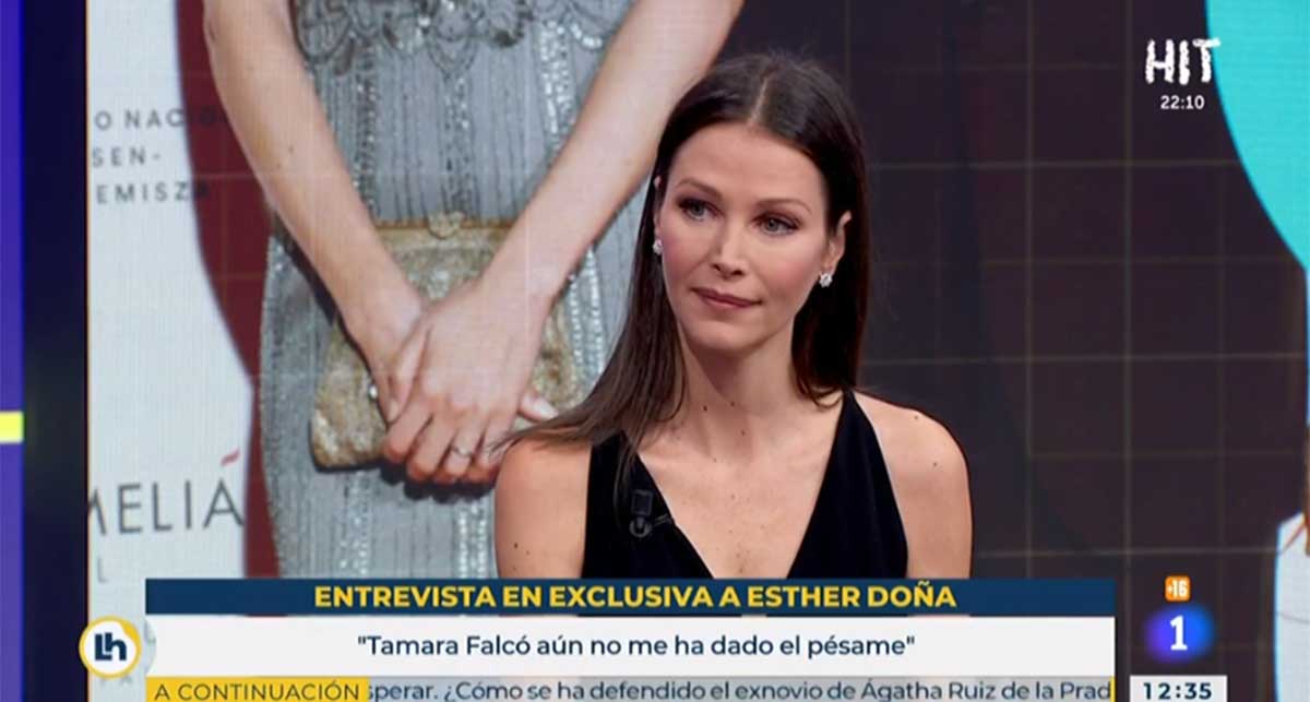 Esther Doña se sincera: "Tamara Falcó aún no me ha dado el pésame por la muerte de mi marido"