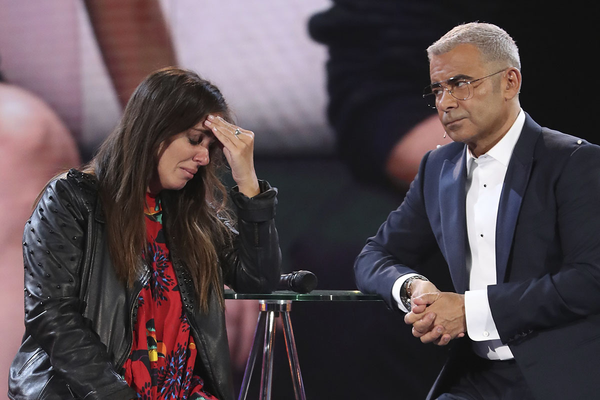 Anabel Pantoja and presenter Jorge Javier Vazquez  on tv show Gran Hermano Vip in Madrid on Thursday, 19 September 2019.