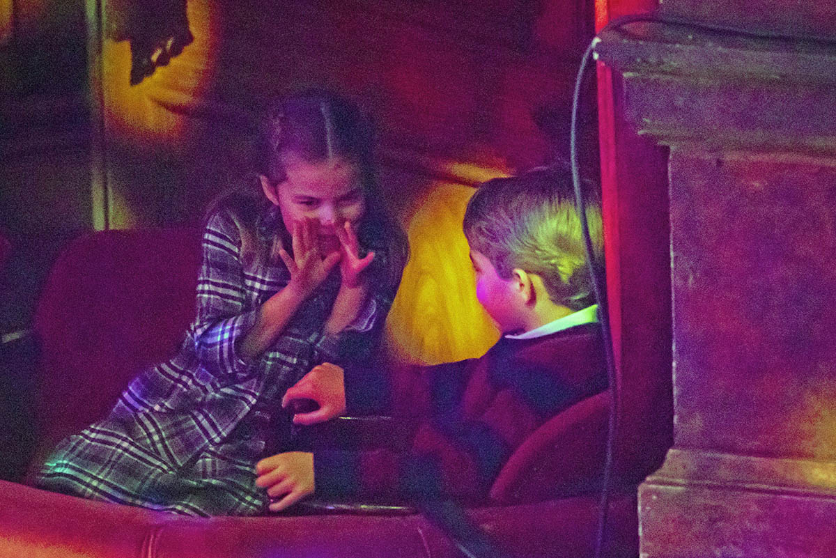Princess Charlotte and Prince George attend a special pantomime performance at London's PalladiumTheatre