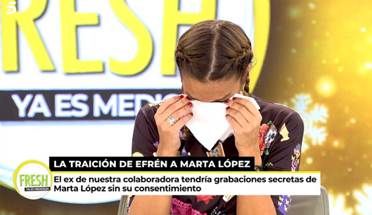 Marta López se derrumba: "El único recuerdo que tengo de Efrén Reyero es bueno"