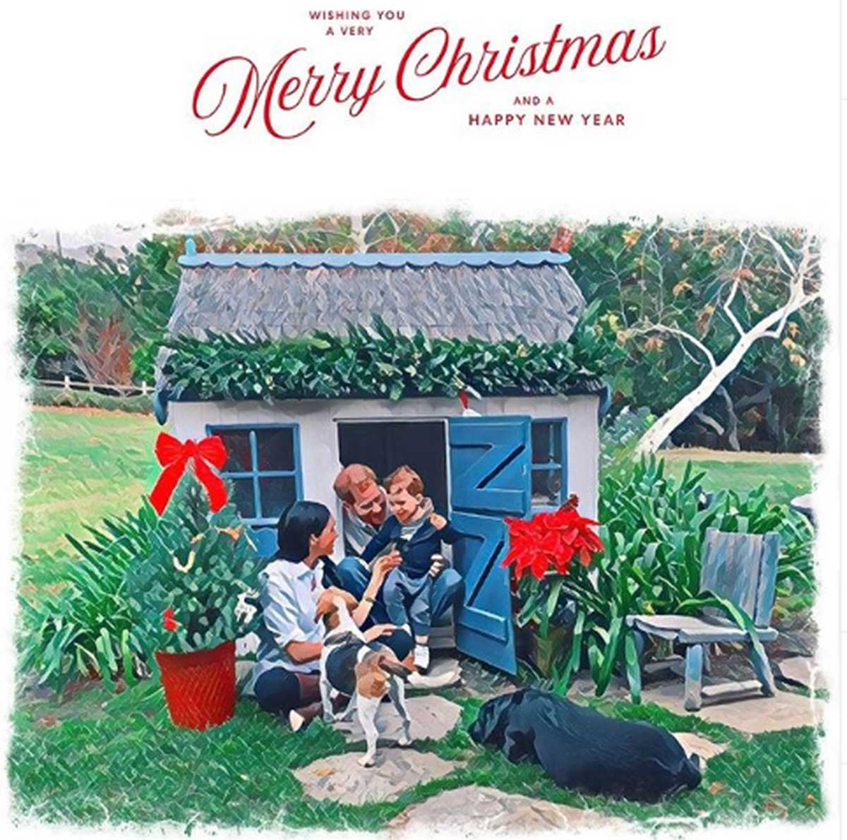 La original felicitación de Navidad de Meghan Markle, Harry y el pequeño Archie