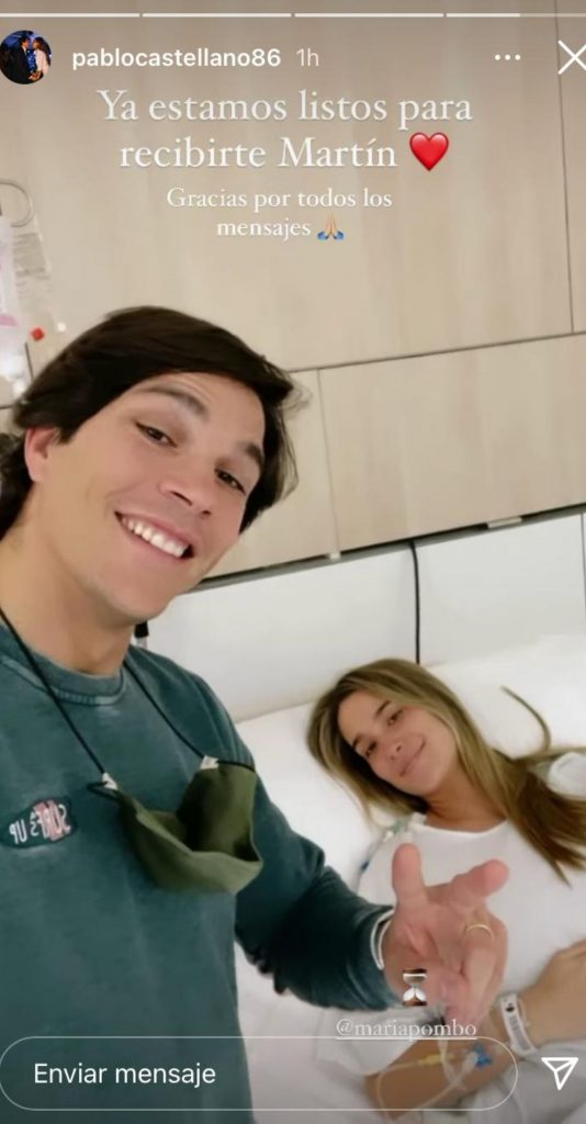 María Pombo y Pablo Castellano ingresan en el hospital para dar a luz