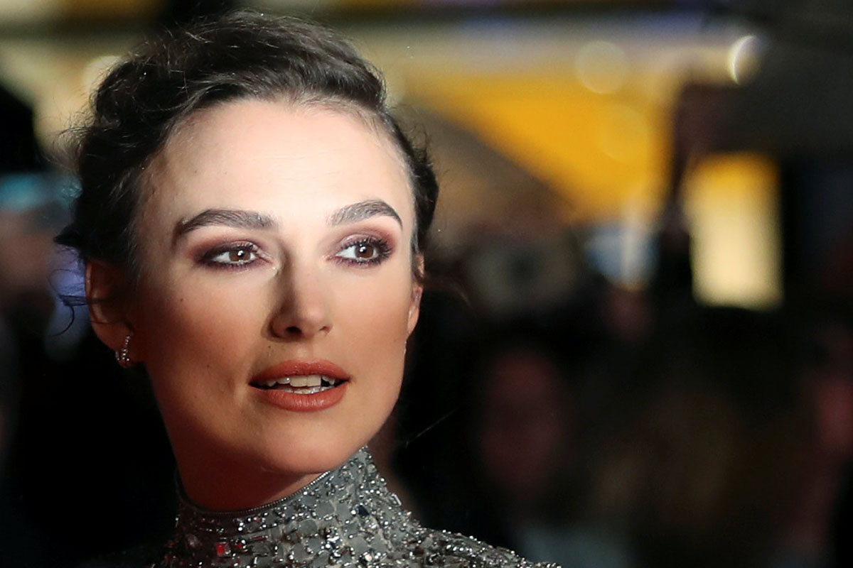 Actress Keira Knightley at the premiere of the film 'Colette' in London during the London Film Festival, Thursday, Oct. 11, 2018