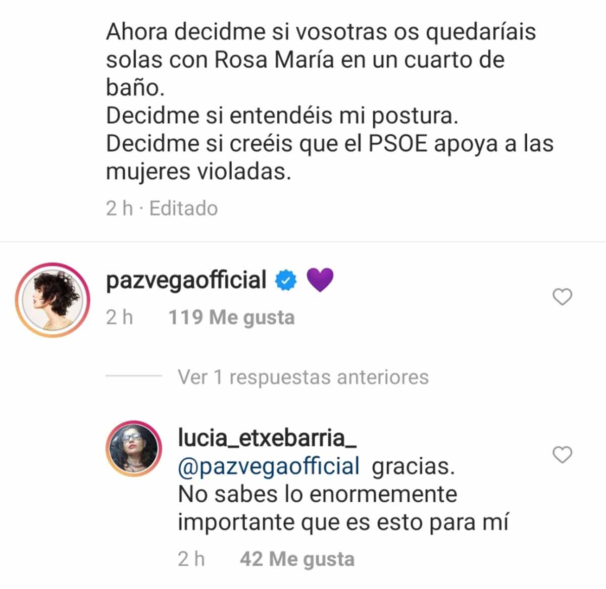 El linchamiento a Paz Vega en las redes por dar "like" a un tuit de Lucía Etxebarria