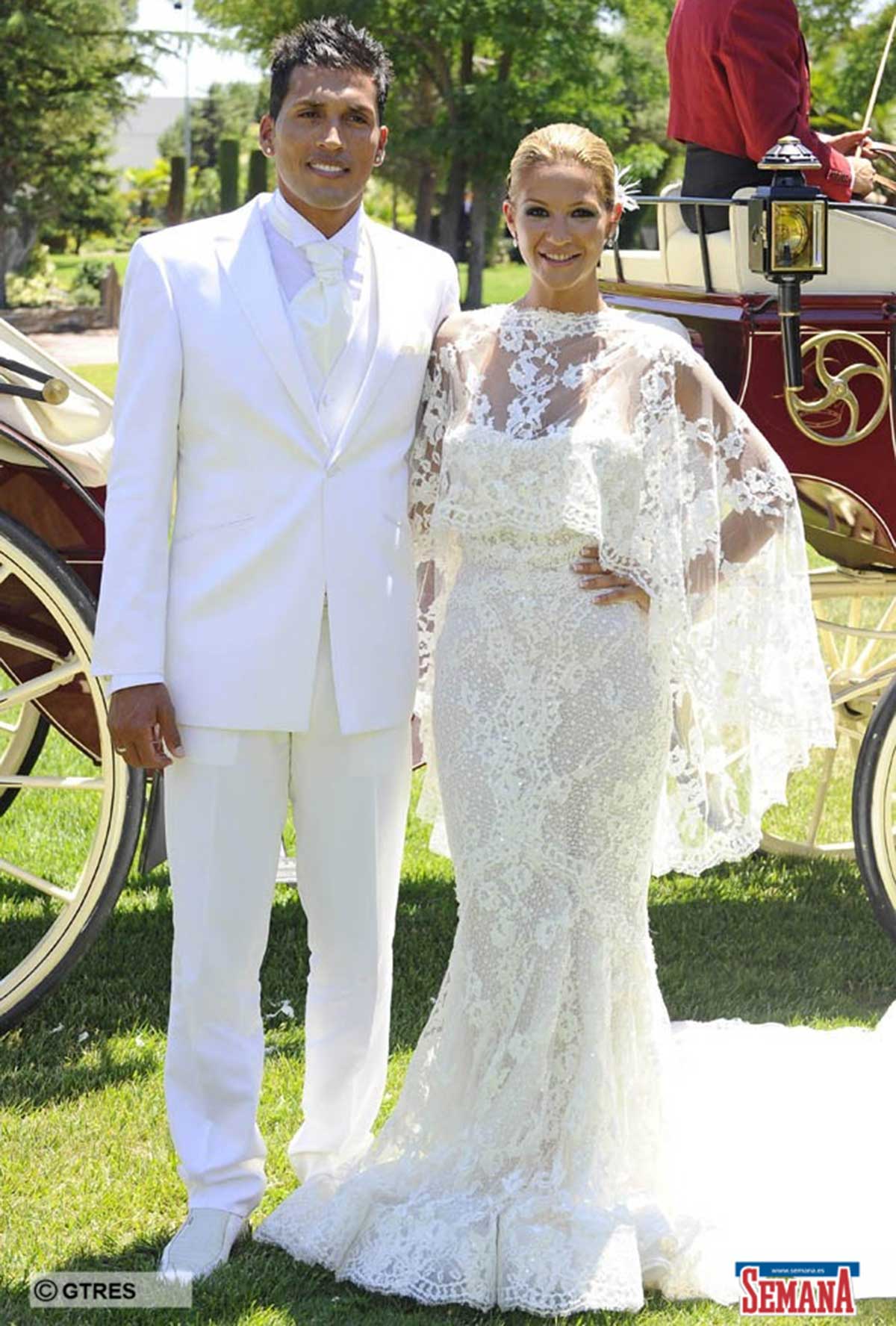 La propuesta de Tamara Gorro a su marido, Ezequiel Garay, con una foto vestida de novia