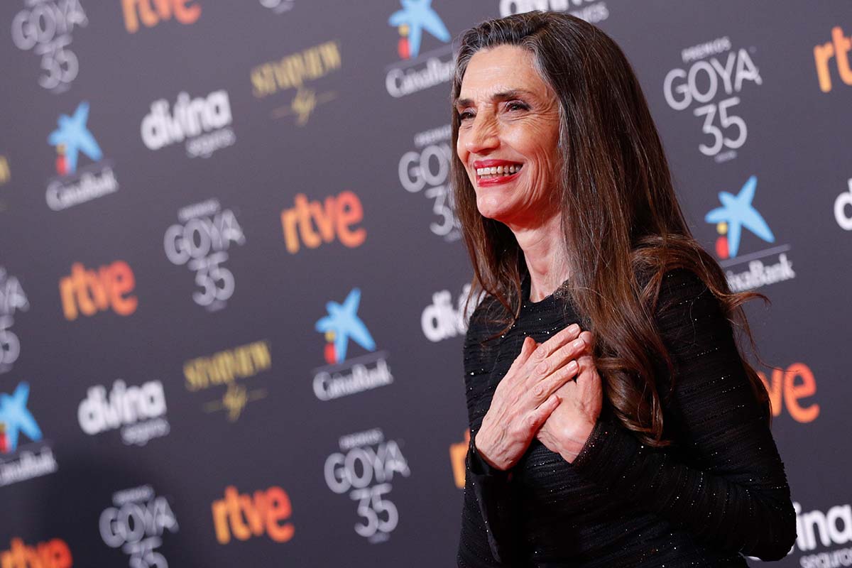 Actress Angela Molina at photocall for the 35th annual Goya Film Awards in Malaga on Saturday, 06 March 2021.