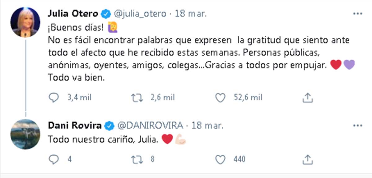 Dani Rovira y Julia Otero hablan sobre el cáncer y la muerte