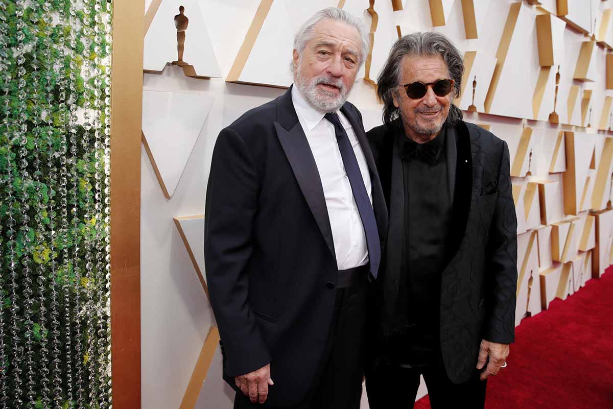 Actors Robert De Niro, left, and Al Pacino at the 92nd Academy Awards in Hollywood, Los Angeles, California, U.S., February 9, 2020