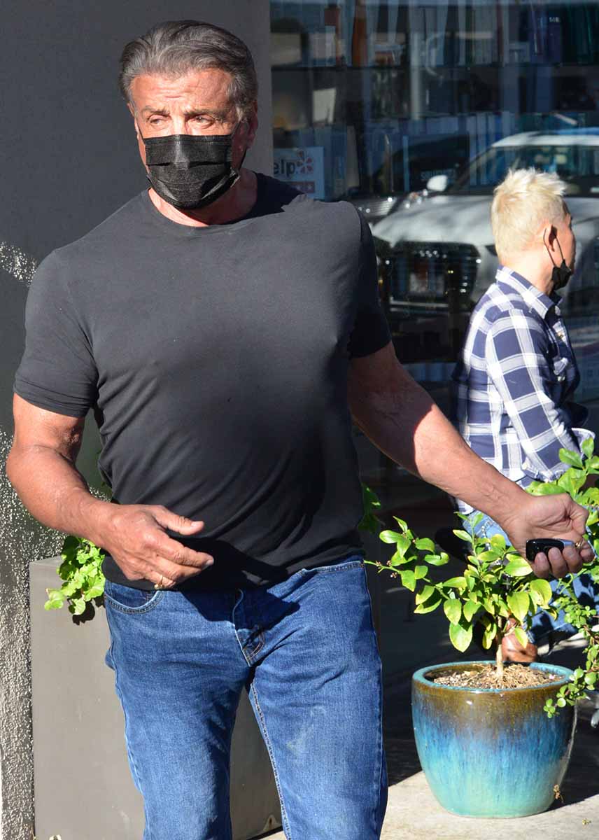 Actor Sylvester Stallone in Beverly Hills, Ca