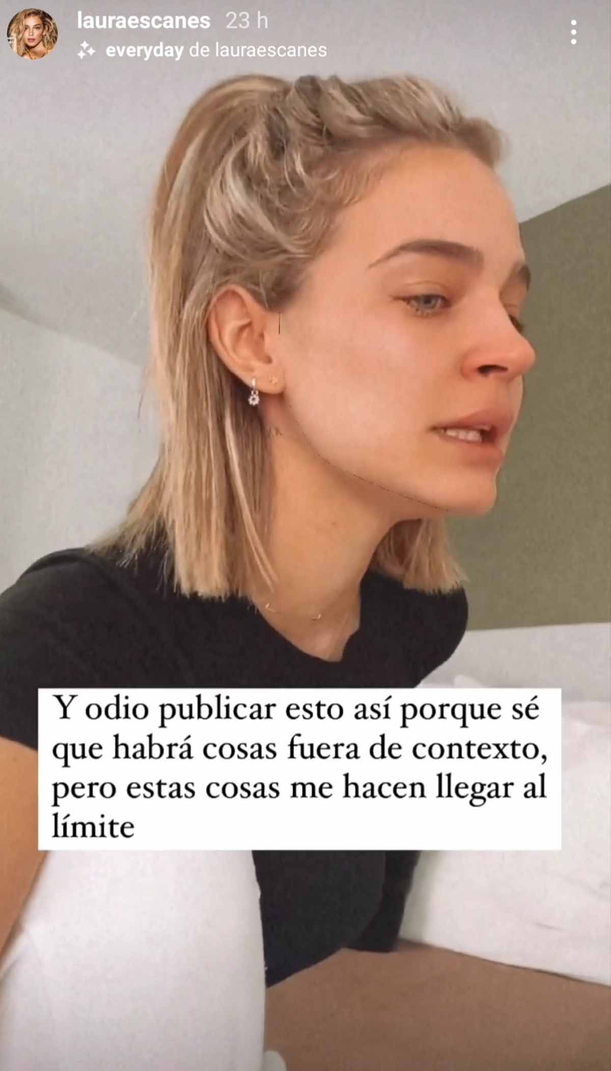 Laura Escanes rompe a llorar en sus redes sociales