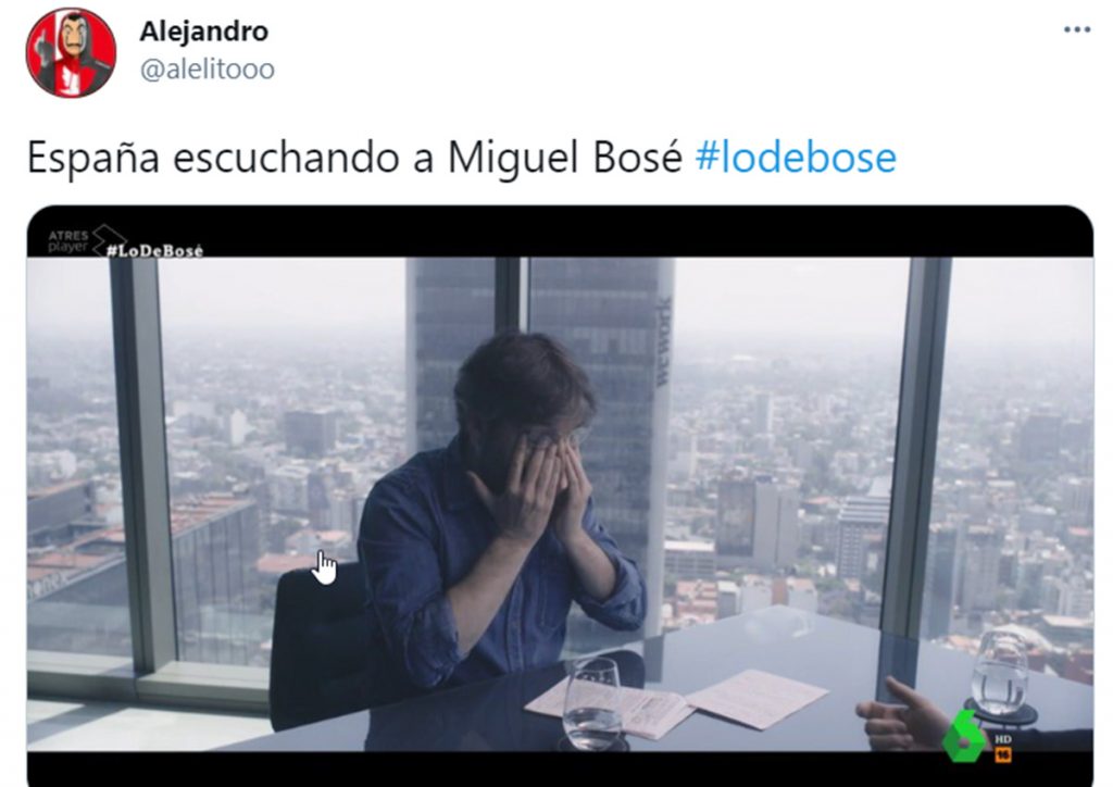 Las redes arden con el testimonio negacionista de Miguel Bosé
