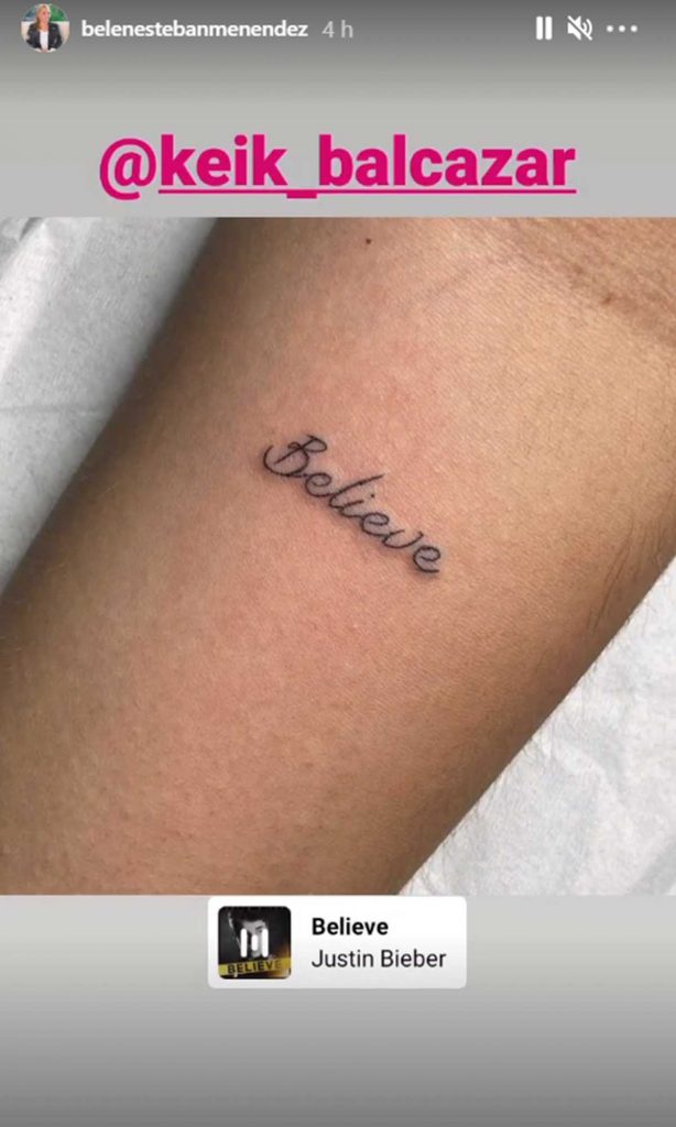 El tatuaje de Belén Esteban en honor a su hija Andrea