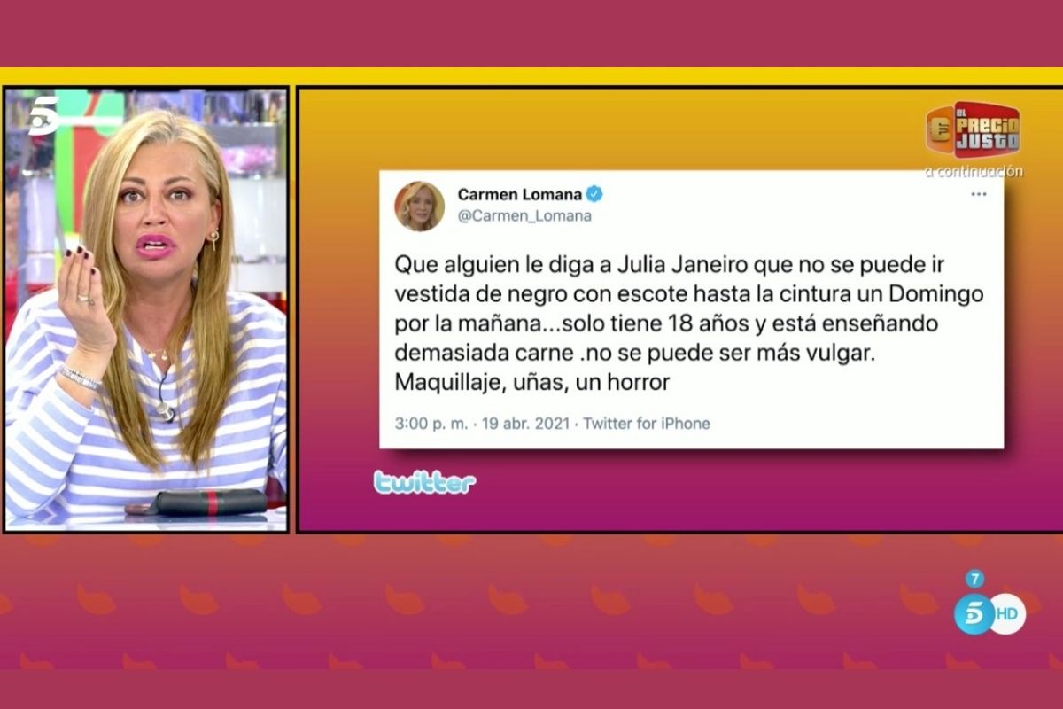 Belén Esteban defiende a Julia Janeiro tras las críticas de Carmen Lomana