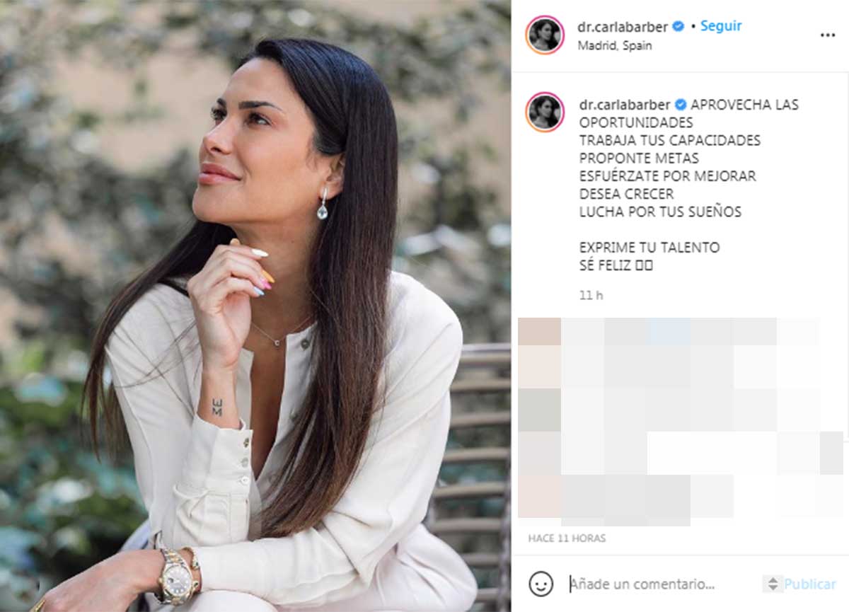 Carla Barber reaparece con un importante mensaje tras la confirmación de su ruptura con Diego Matamoros