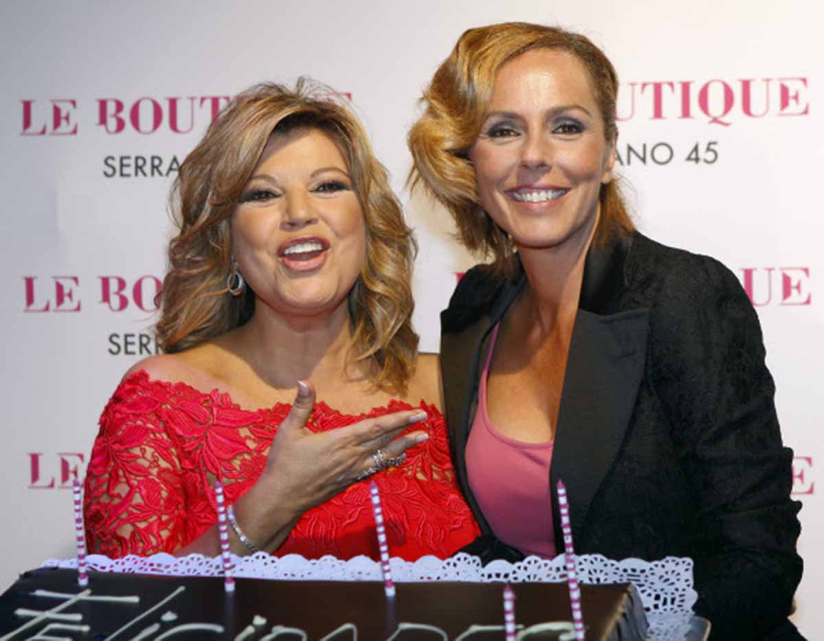 La presentadora Terelu Campos y Rocío Carrasco durante un acto público en Madrid. 23/09/2015 Madrid