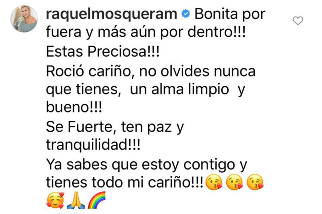 El significativo mensaje de Raquel Mosquera a Rocío Flores: "Sé fuerte"